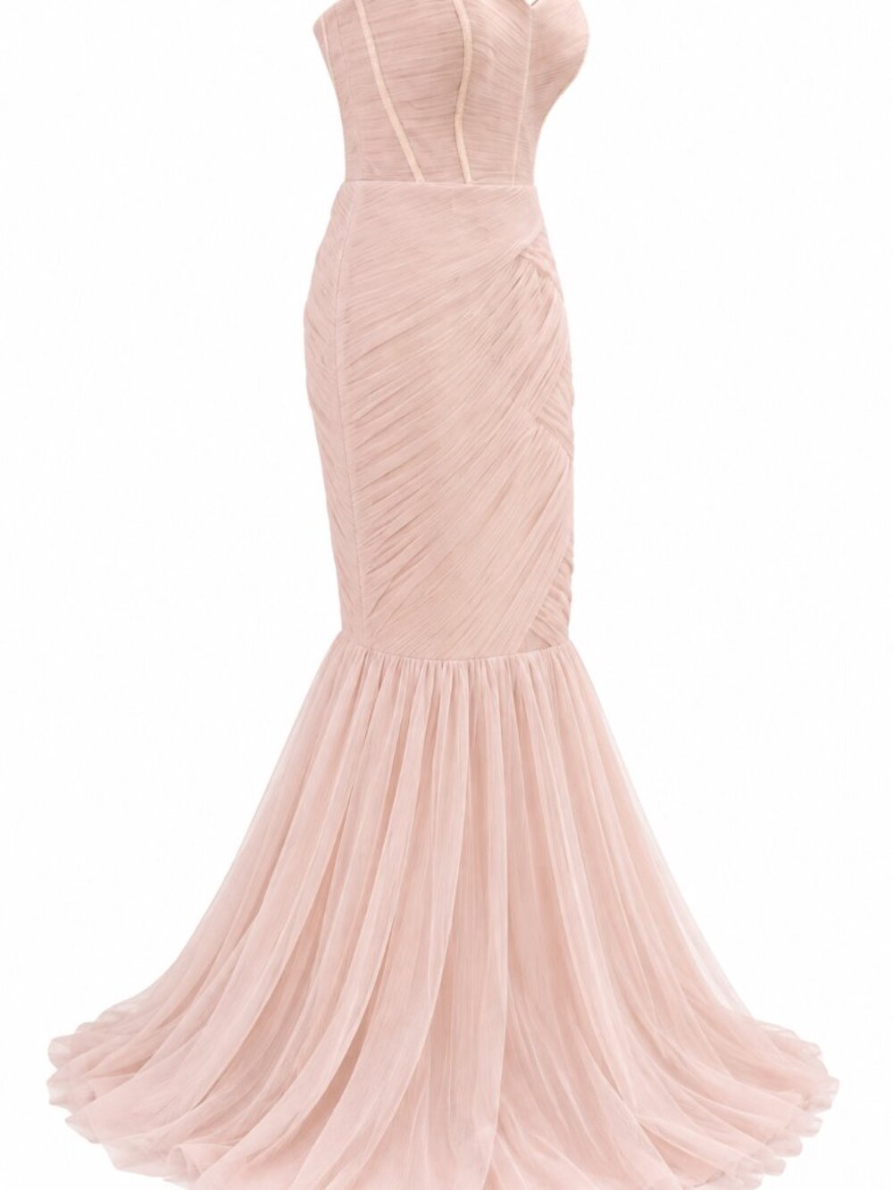 Monique Lhuillier Blush Pink Formal Bridesmaid Dress Size 10 NWT - Picture 2 of 7